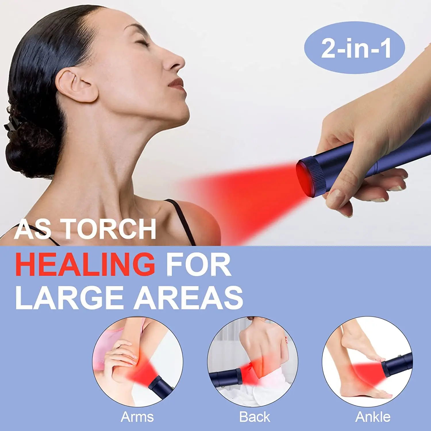 Portable Handheld Red Light Infrared Therapy Device Physiotherapy Lip Therapy Oral Health Ear Knee Feet Hands Ankle Pain Relief