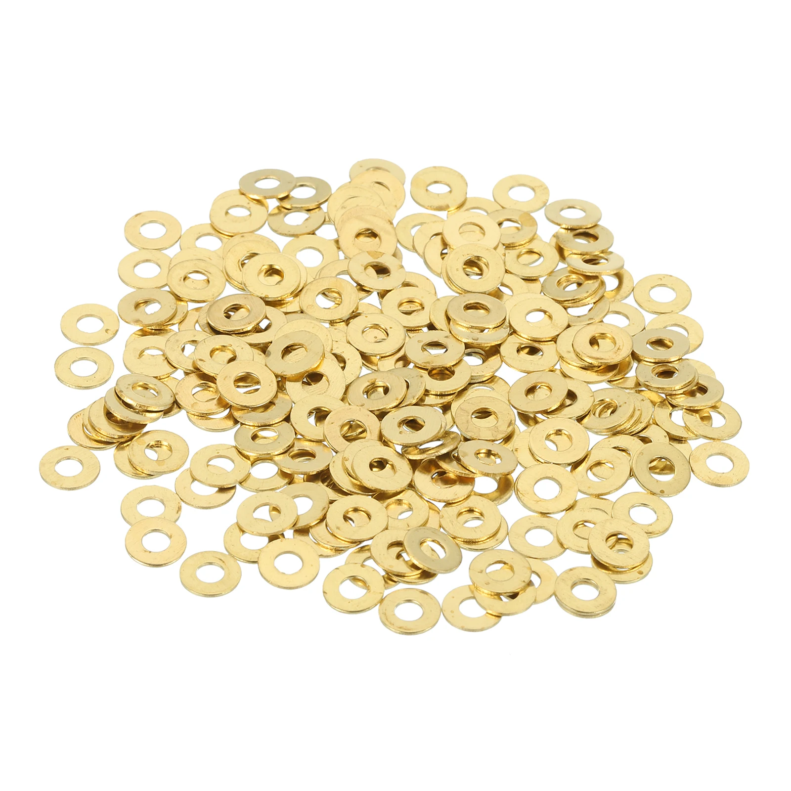 18-320Pcs M2 M2.5 M3 M4 M5 M6 M8 M10 Solid Brass Copper Flat Washer Plain Brass Gasket Ring Spacer Crush Washer for Bolts Screws