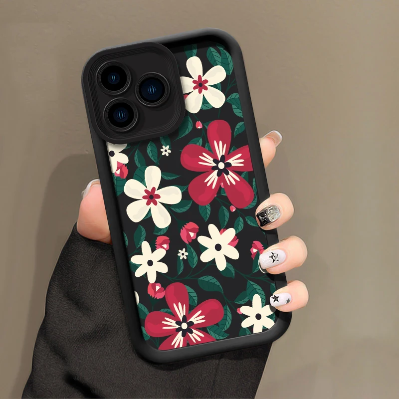 زهرة لينة قضية الهاتف ل Xiaomi Poco C50 C40 C31 C65 C61 C55 C51 M7 4G M6 زائد M5S M4 M3 Pro M2 رشاقته سيليكون غطاء من البولي يوريثان الحراري