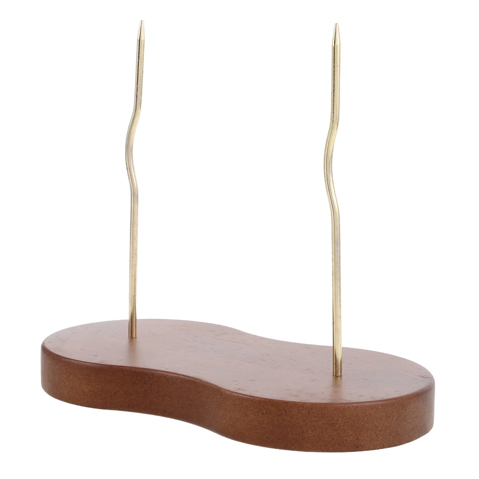 Wooden Receipt Spike Double Bill Ticket Spikes Holder Stand Check Spindle Register Organizer for Cashier Desk Restaurant Use