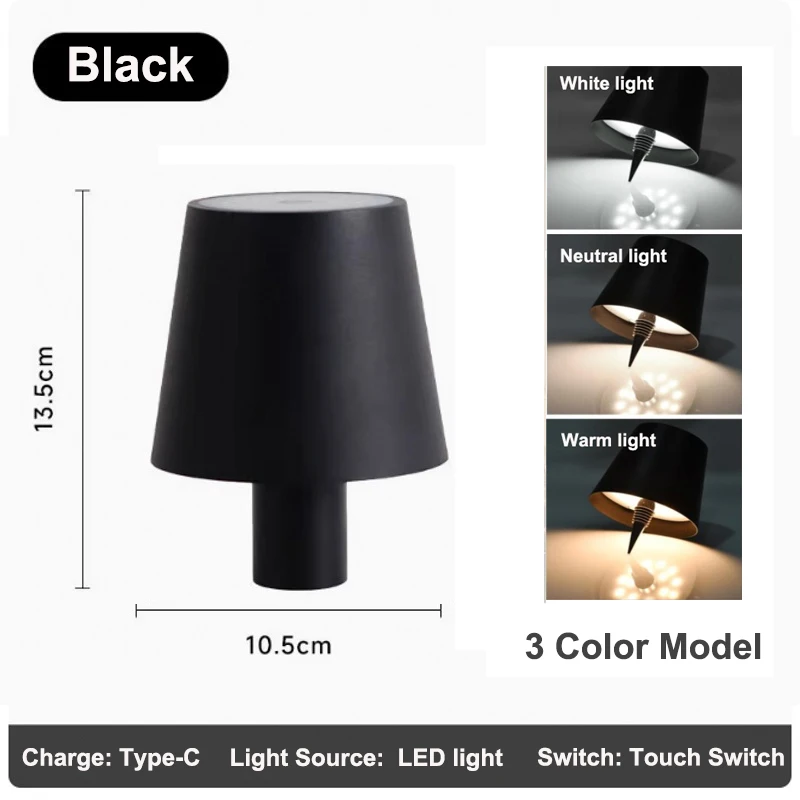 KFV Wireless Table Lamp Wine Bottle Clear 10