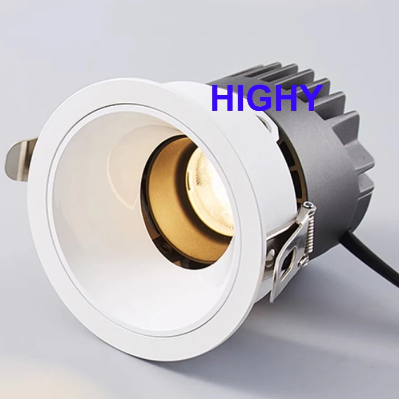 Dimmable spotlight embedded cob anti-glare household narrow edge led ceiling light LED downlight 9W12W18W20W24W AC96-240V