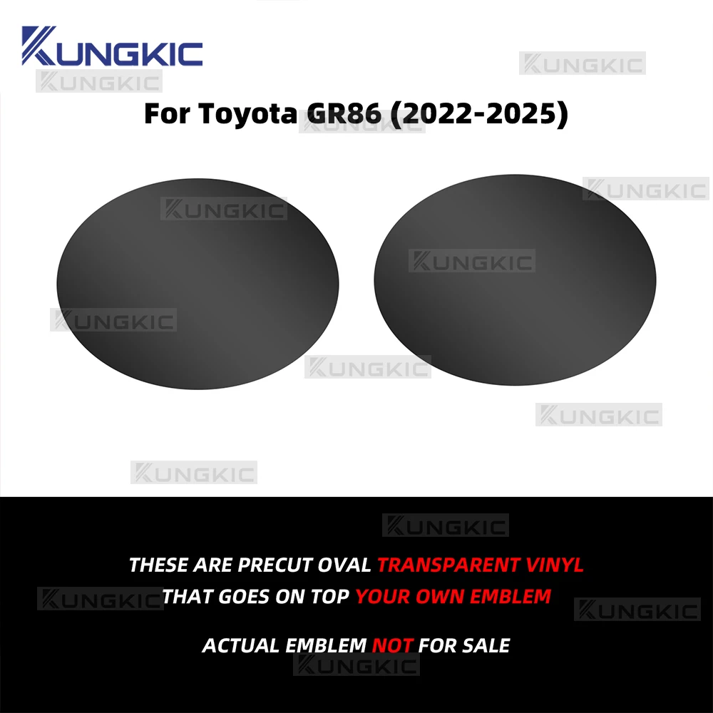 For Toyota GR86 2022 2023 2024 2025 Car Front on Emblem Pre Cut Dark Smoked TPU Protection Film Anti-scratch Exterior Sticker - view 3