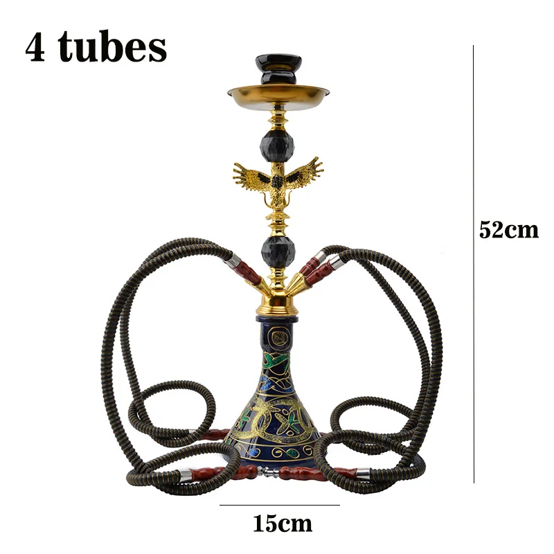 BLack Gold Eagle Design Smoking Pipe Hookah Set with Tobacco Bowl Water Pipe  Кальян Kit for Sheesha Shisha Smoke Accessories view 6