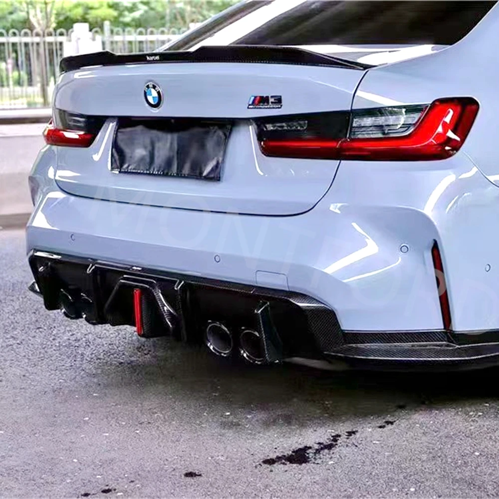 

Dry Carbon Fiber Material Rear Bumper Diffuser Splitter Chin Spoiler Bodykit For BMW G80 G82 M3 M4 Car Tuning Accessories Parts