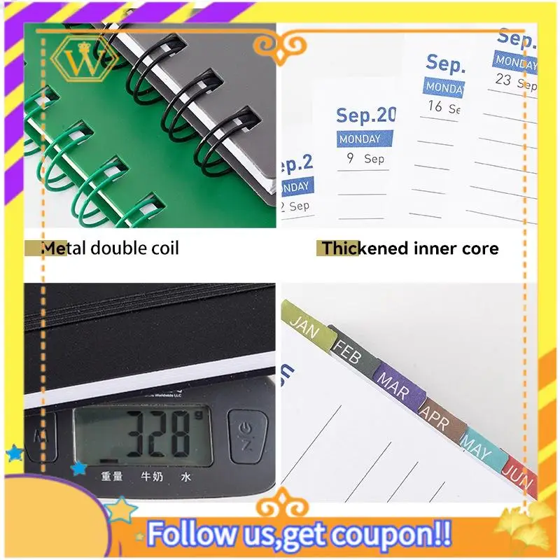 Weekly Appointment Book Plan Book Schedule Book Plan Book Rollovers Notebook Black Durable