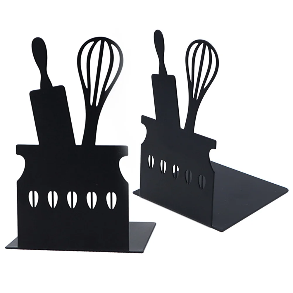 

2pcs Cartoon Bookends Metal Book Holders Non-Skid Base For Kids Heavy Books Office Home Library Book Organizer Iron Bookends