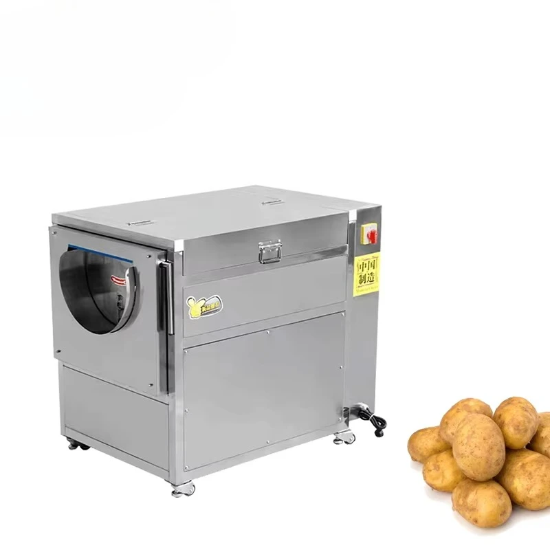 Máquina Peladora y Lavadora de Patatas, Yuca, Batatas, Zanahorias y Remolachas de Grado Alimenticio, Nueva Condición, con Cepillo para Pelar y Lavar