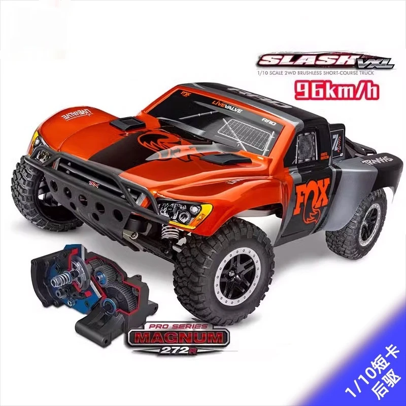 New Traxxas Slash Remote Control Electric Rear Wheel Drive Brushless Short Truck Off-Road Vehicle  58276-74 Boy Toys Gift