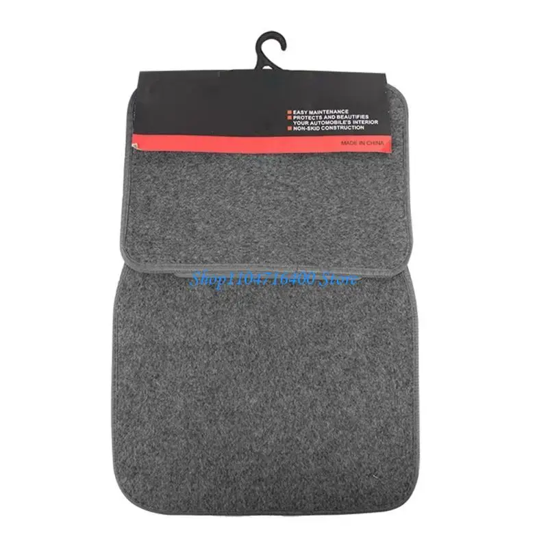 

y1gd Set of 4 Universal Car Floor Liners Mats PVC Flocking Technology All Season Nonslip Base for Cars SUVs Trucks