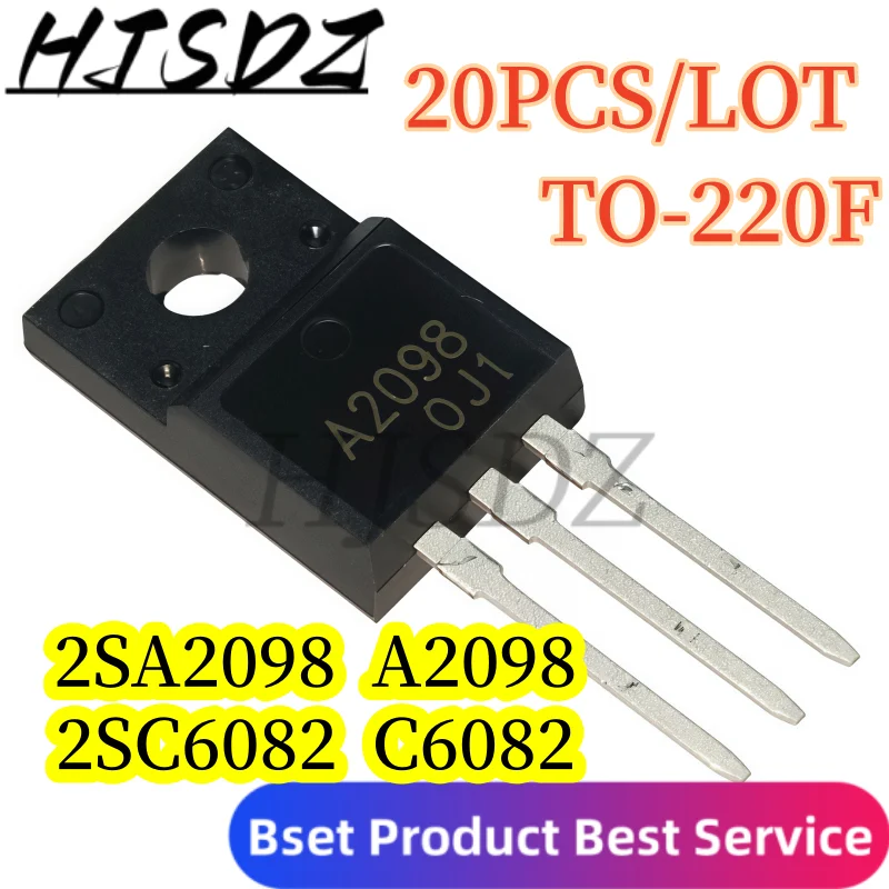 【20PCS/LOT】New 2SA2098 2SC6082 Printer MOSFET A2098 C6082 TO-22F Transistor Spot shipment
