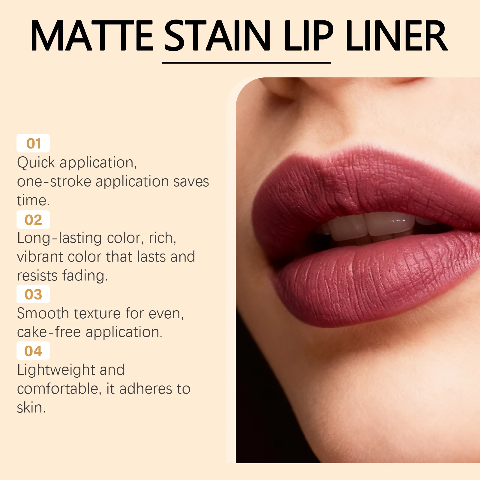 Pensil Lip Liner Matte Finish, - Lip Liner Pencil ulasan dan harga