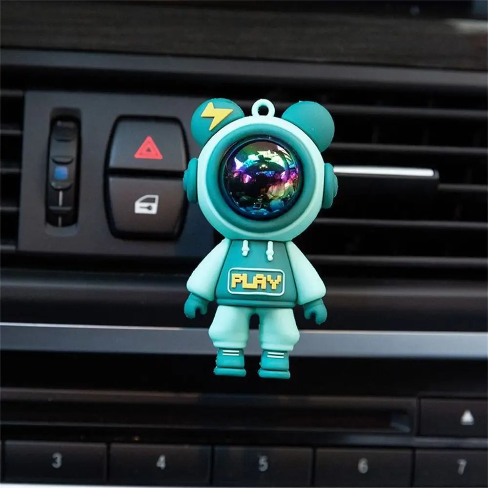 Engraçado astronauta carro aromaterap cilp dos desenhos animados decoração carro perfume cilp ambientador bonito ventilação de ar ornamento estilo do carro