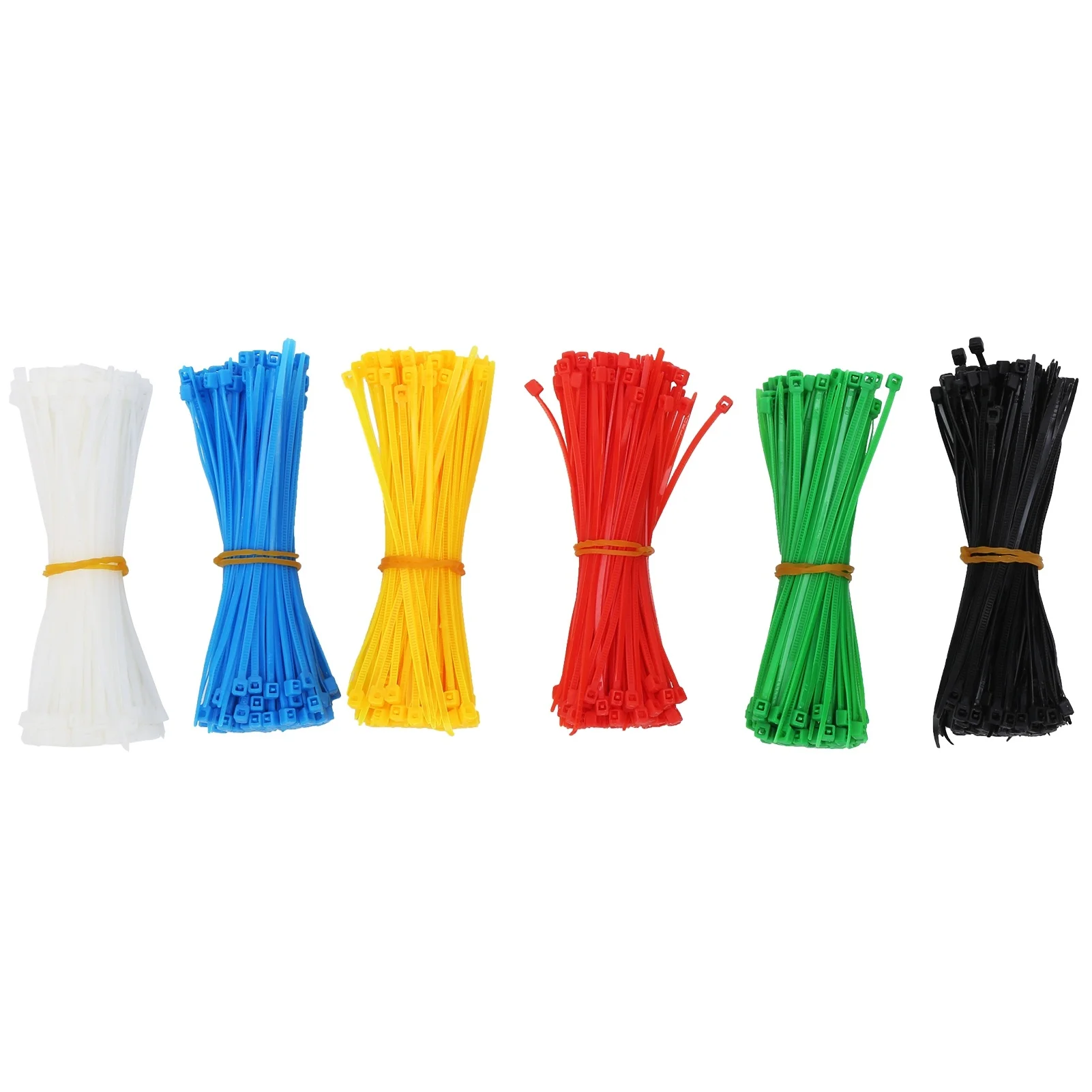 900pcs SelfLocking Nylon Cable Ties Multicolor Portable Zip Ties Organizer Accessory