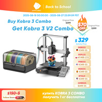ANYCUBIC Kobra 3 Combo AE Version FDM Print in 4 to 8 Color 3D Printer With Max 600mm/s Printing Speed Build Size 250x250x260mm