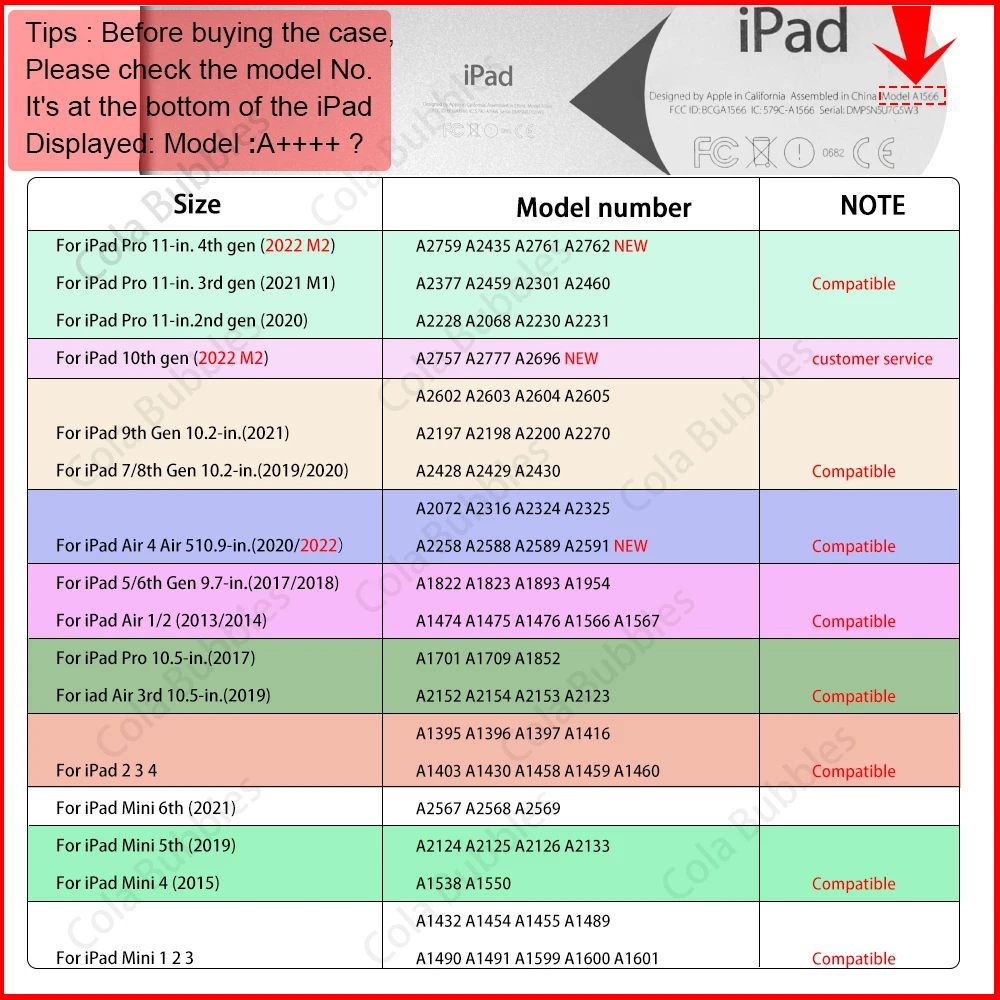 Étui Funda pour iPad Air 4, 2020, 9e, 8e génération, Pro 11, 10.2, 2020, 2021, 10e Mini 2022, Air 2, 610.5, 9.7