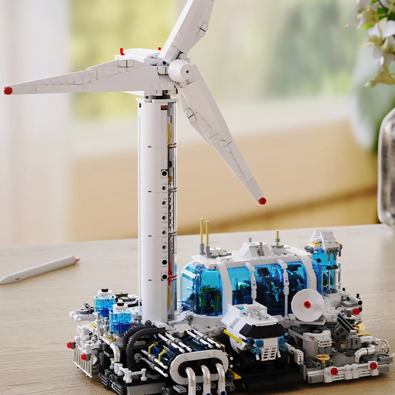 Nouveau T1104 1600 + pièces MOC technique WTGS centrale éolienne blocs de construction briques modèle assemblage jouets pour enfants coffret cadeau
