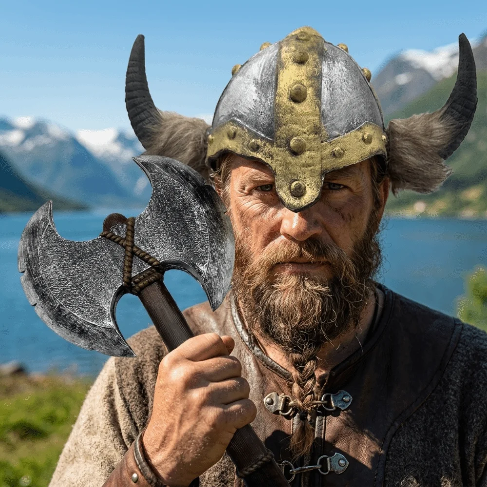 Women'S Viking Accessories - 1Pcs/Set Antiqued Viking Horn Hat Helmet