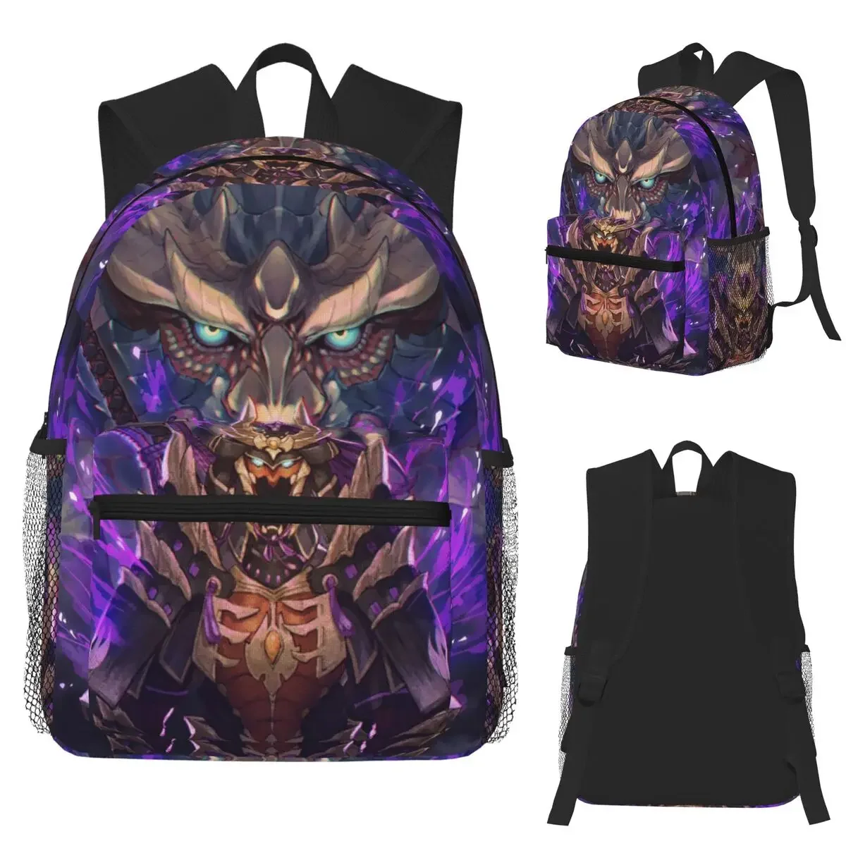 Monster Hunter Wilds Symbol Video Game Student Backpack School Bag Hiking Travel Daypack for Boys Girls Bookbag Shoulder Bags