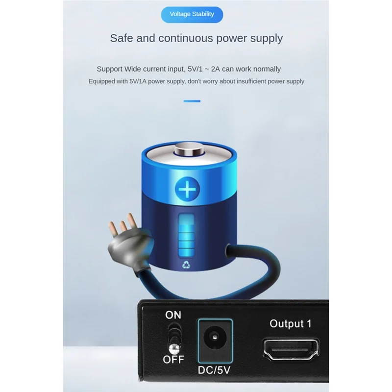 A29F-Measy 1 Input 8 Output Splitter -Compatible Splitter 4K 30HZ Display Duplicate Amplifier Splitter For TV Video