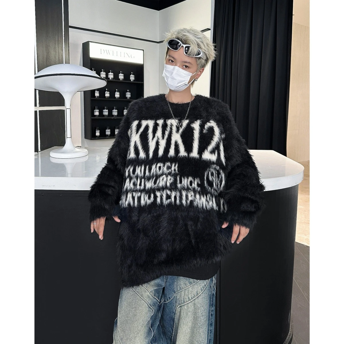 

Cool round Ne Men's Knitwear Soft Loose Fit Winter Faion Casual Long Sve Polyester Blend Comfortable Breathable Sweats...