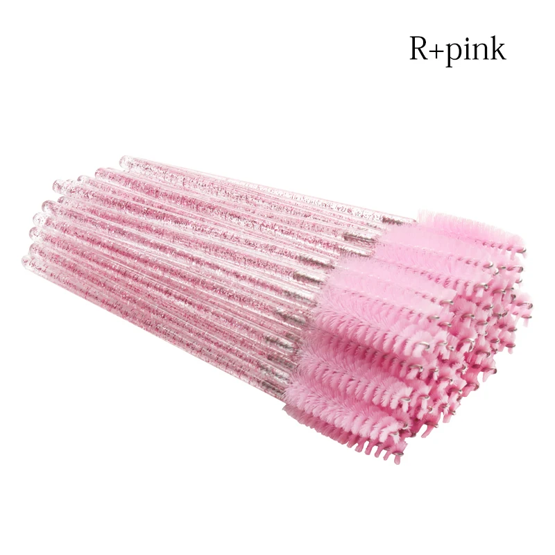 100/200 Stuks Wegwerp Kristal Wimperborstel Lash Extension Make-Up Kwasten Wenkbrauw Kam Mascara Applicator Microbrush Beauty Tool