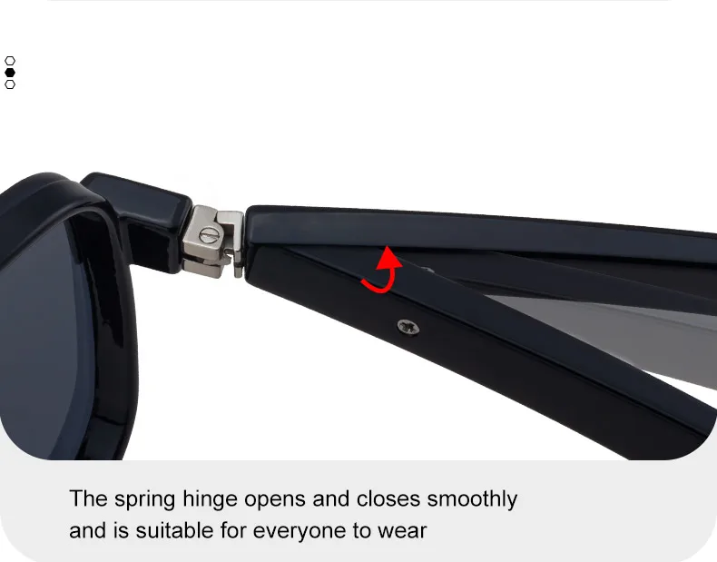Polarisierte Klassische Quadratische Sonnenbrille für Herren mit Großem Rahmen 2026 Luxusmarke Punk Shield Goggle Sonnenbrille für Männer UV400 Eyewear Shades – Detail 10
