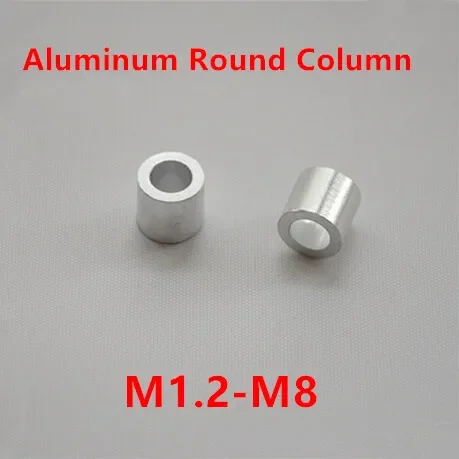 

M1~M8 Aluminum Round Cable Crimps Sleeves Clip Fittings Loop Sleeve Ferrule Stop Wire Rope Cable 10 Size For Pick