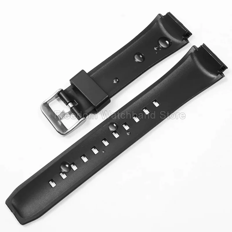 Black Rubber Watch Strap 19mm Convex Interface for Casio EDIFICE 5119 EF-552 Series Men's Watch Bracelet Waterproof Sweatproof view 5