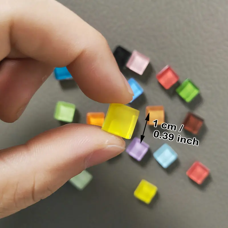 20pcs Mini Size 1cm Mixed Color Mosaic Beads Fridge Magnets DIY Kitchen Home Decoration Memo Board Refrigerator Sticker