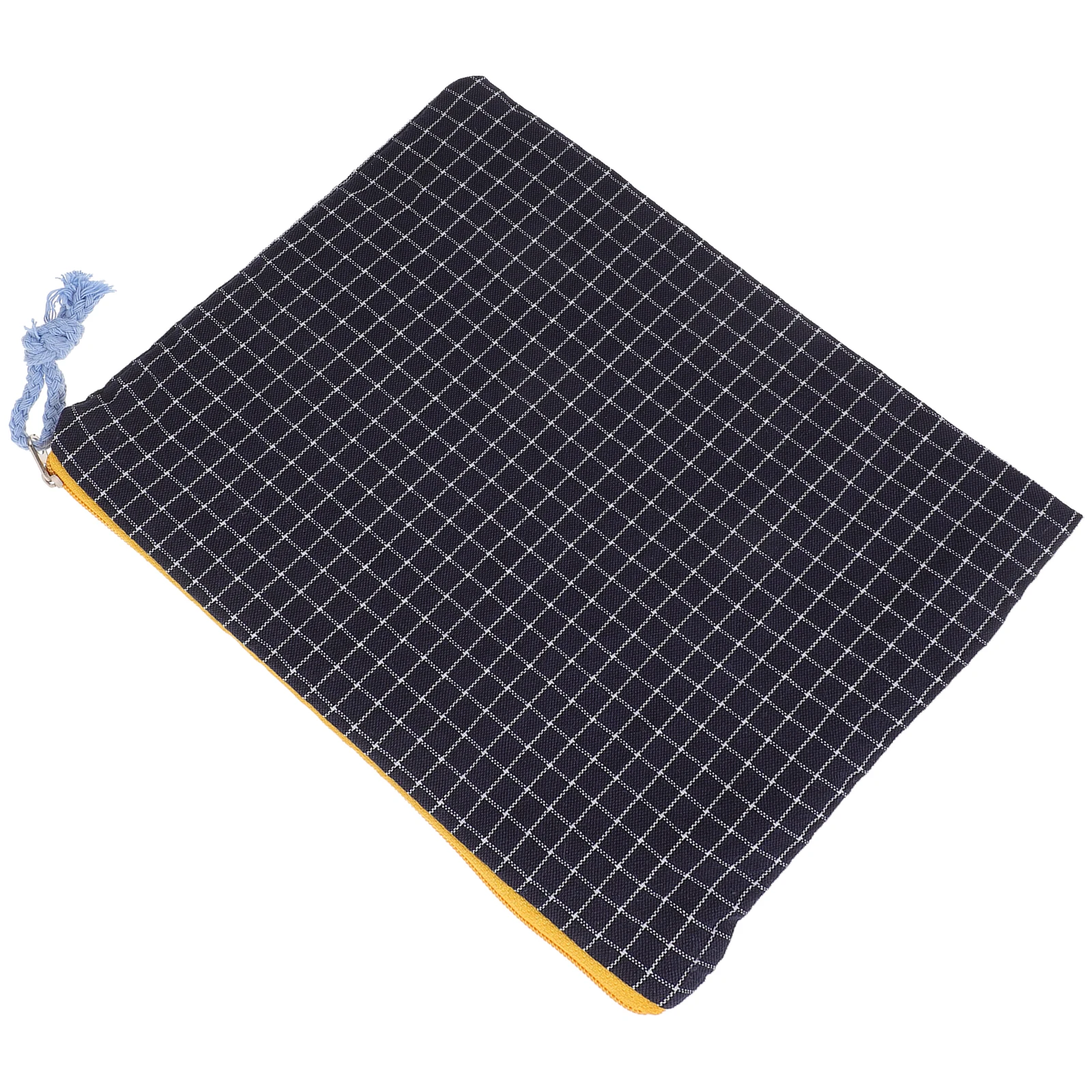 

Portable Makeup Bag Large Capacity Retro Grid Pattern Women Cosmetics Pouch Blue Travel Toiletry ganizer Cotton Small