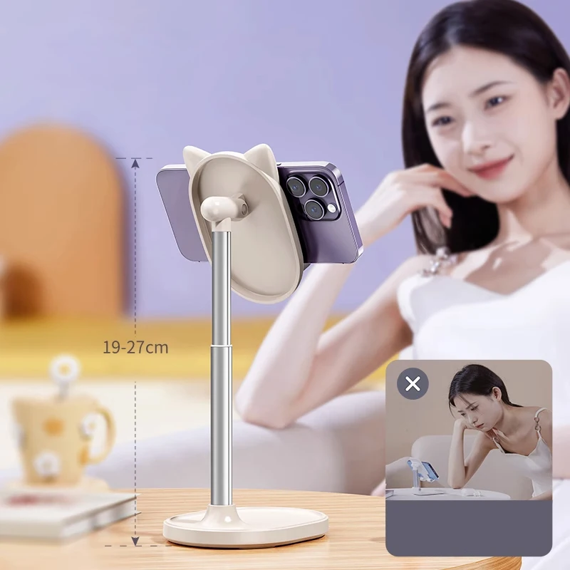 MoZHAO Phone Desktop Holder Cute Tablet Stand Adjustment Telescopic Ipad Stands Live Support Frame Shooting