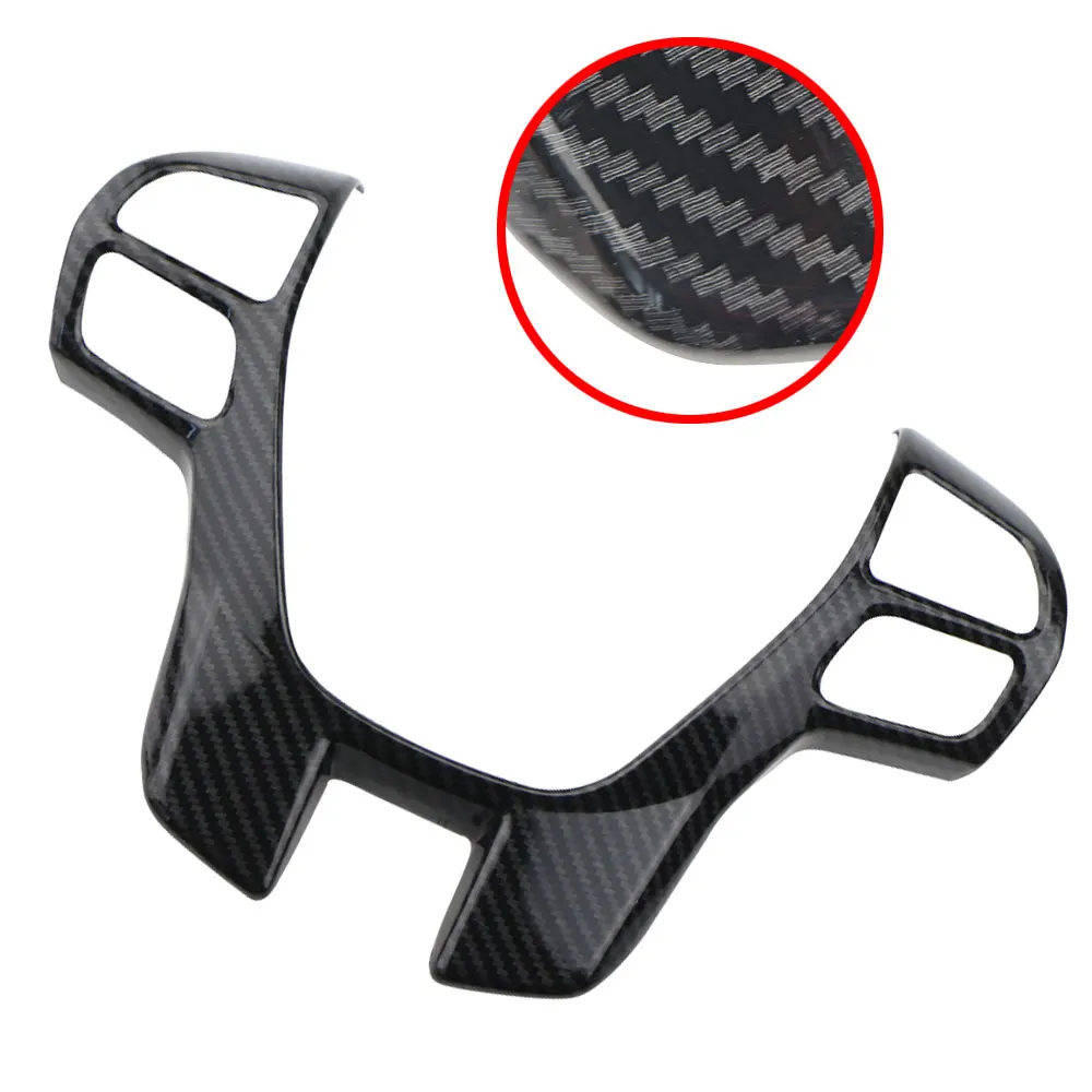 

Carbon Fiber Steering Wheel Cover Trim Frame Decorator Sticker Car Accessories For Ford Ranger Everest Endeavour 2015+-A61E