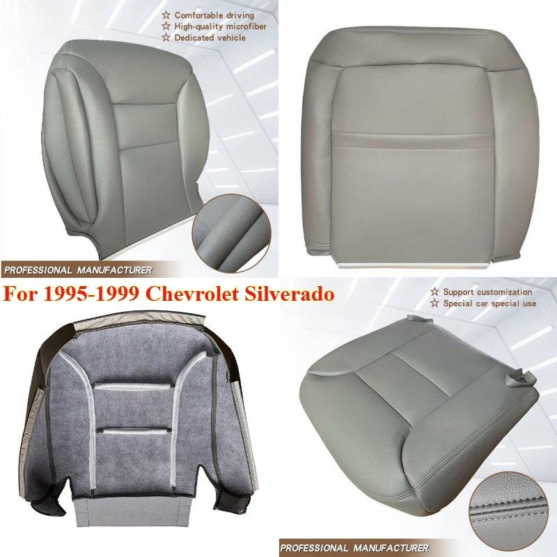 

1PCS for 1995-1999 Chevrolet Silverado Microfiber Leather Car Seat Cover Custom Seat Covers Left Hand Driving Bottom Seat Cover
