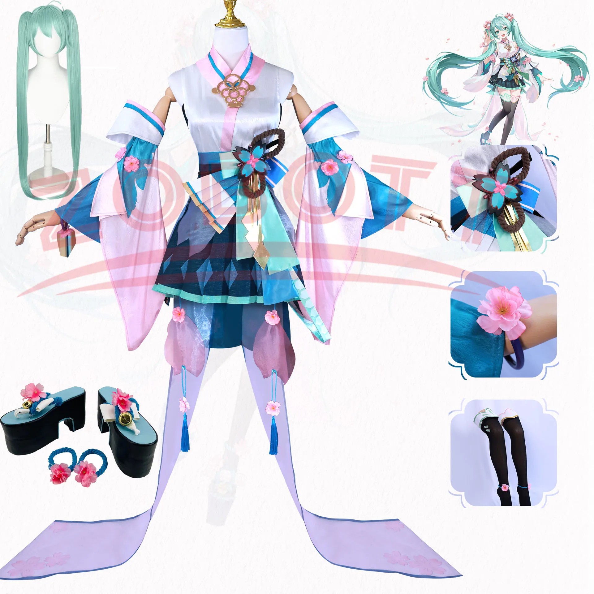 Onmyoji Mikuu Cosplay Costume for women Game party dress female Onmyoji M i k u Linkage cos Miku cosplay clothing game anim