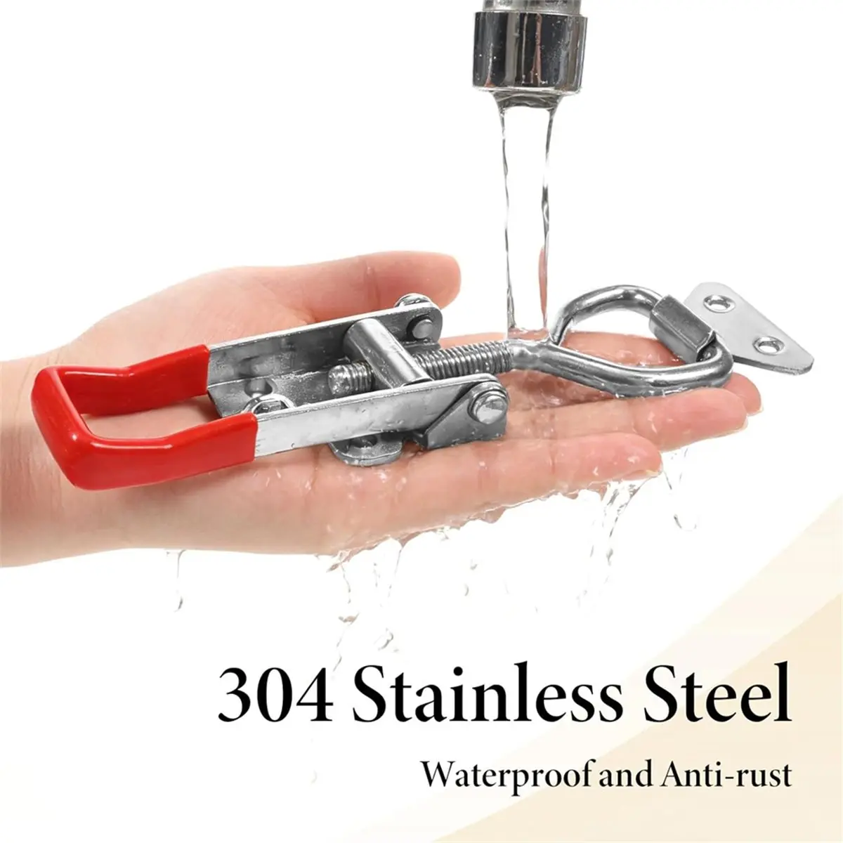 

Зажим рычажный усиленный 4003, грузоподъемность 1320 фунтов, регулируемый зажим-фиксатор из нержавеющей стали 304