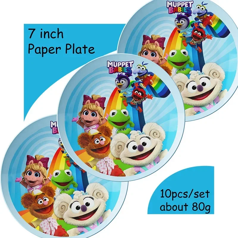 MUPPET BABIES ハッピーバースデーバナーパーティーデコレーション紙食器ケーキトッパーラテックスバルーンベビーシャワーパーティー用品