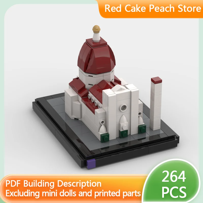 

City Street View Model MOC Building Bricks Florence Cathedral Modular Technology Children Holiday Gifts Assemble Toys Suit