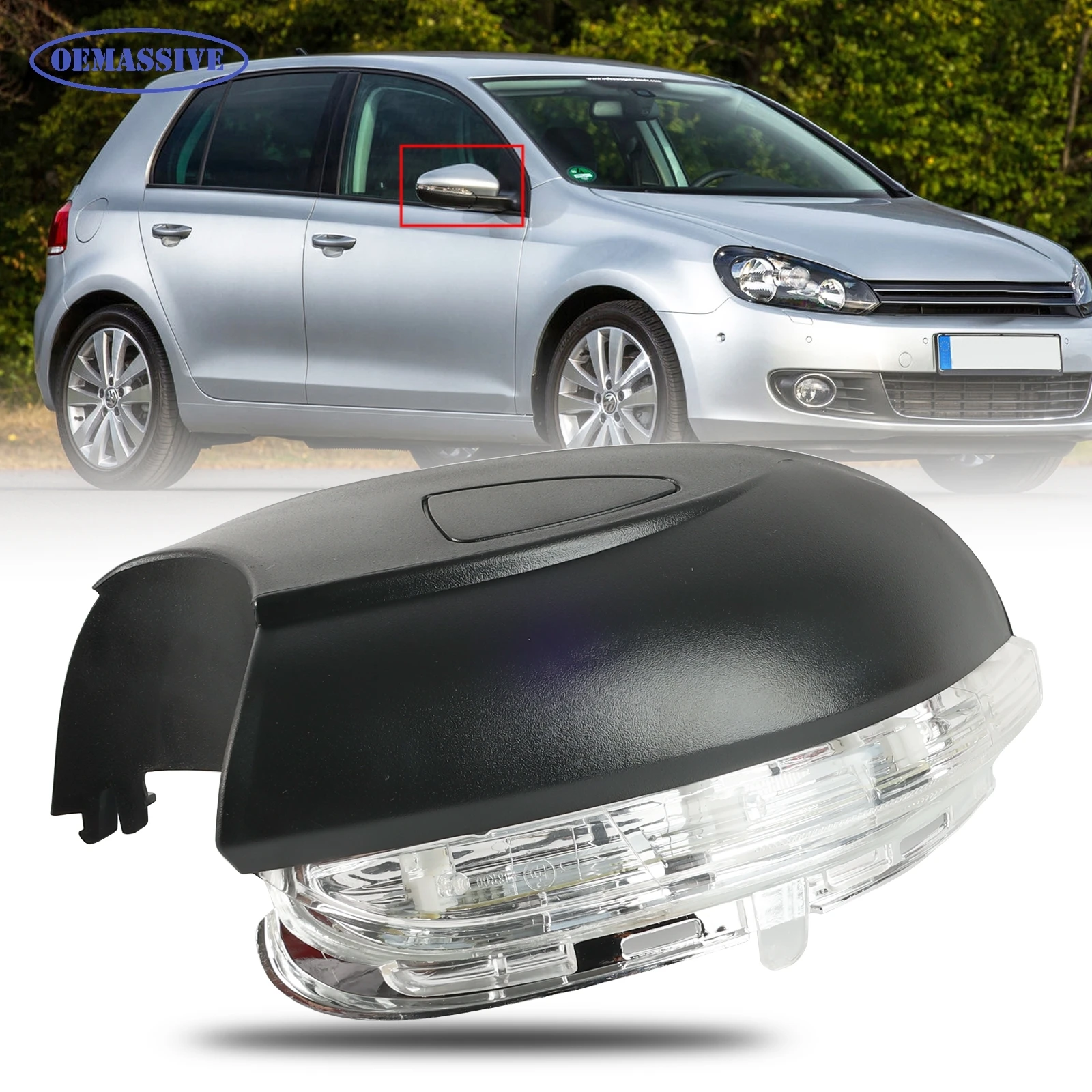

1x Right Driver Amber Side Mirror Lights For VW Golf 6 MK6 2008-2013 TOURAN 10-14 Rearview Mirror Turn Signals Light