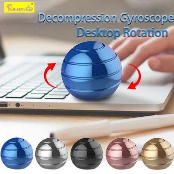 Decompressione da tavolo in metallo giroscopio sferico rotante 38mm scrivania da ufficio giocattoli antistress illusione ottica giocattolo per dita che scorre