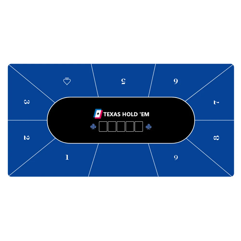 

Anti-slip Thickened Rubber Casino Texas Hold 'em Poker Mat Mahjong Poker Game Table Poker Mat for Gatherings Accessories