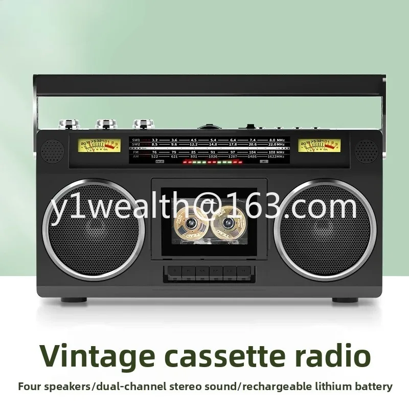 Multi-band Vintage Cassette Recorder Tape Two Channel Stereo Radio Bluetooth U disk MP3 player