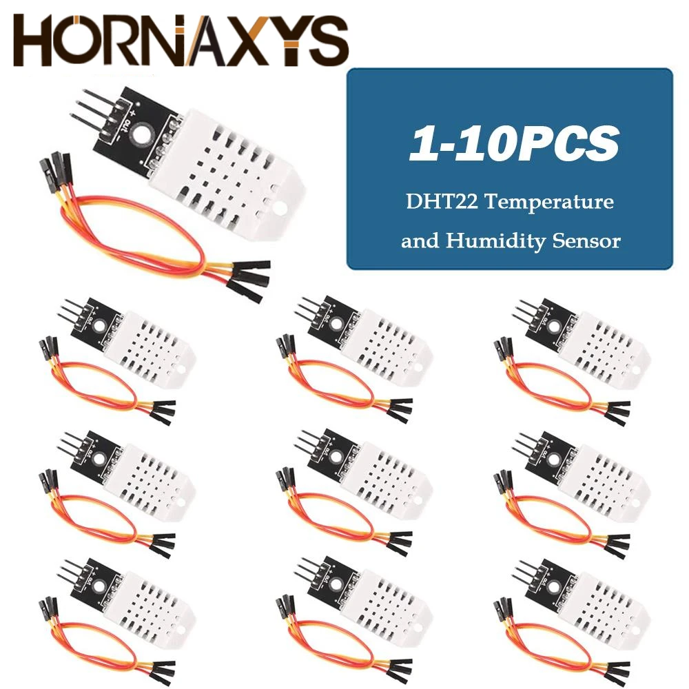 1-10pcs DHT22 Digital Temperature and Humidity Sensor AM2302 Module+PCB with Cable