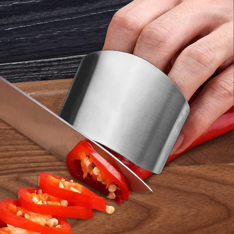 Protector de dedo de acero inoxidable, Protector de rebanador de seguridad para cocina para cortar verduras, guante anticorte alternativo, lavavajillas