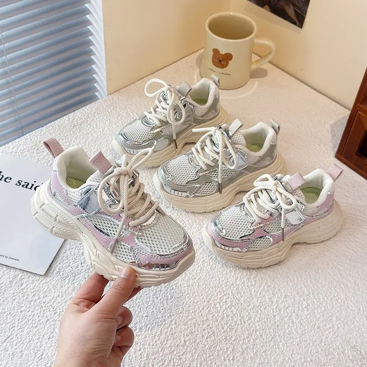 

Обувь для мальчиков, новинка 2024, весенняя детская спортивная обувь, обувь для папы для девочек, детская обувь, обувь с дышащей сеткой