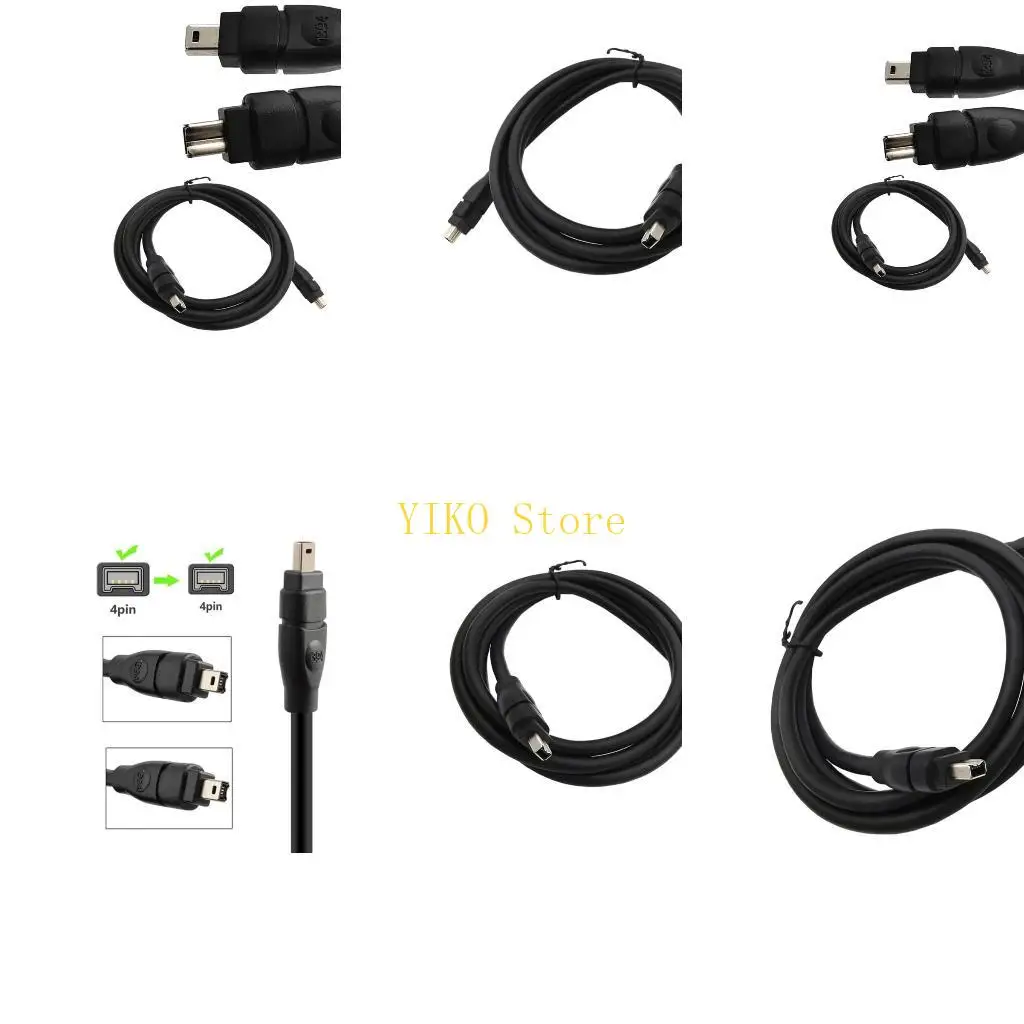 K32C 4Pin to 4Pin iLinkDV Cable IEEE1394 FireWire Cable for Camcorder and Computer Easy Installation Plugs and Play