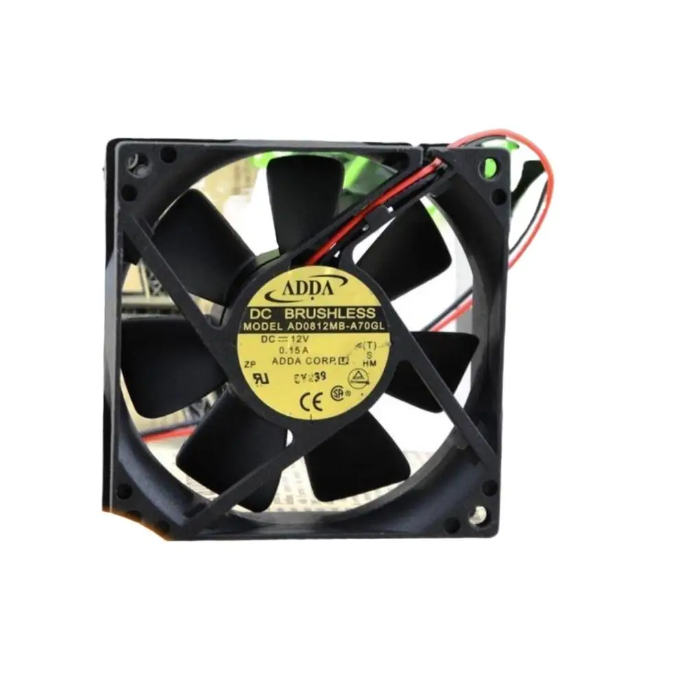 

AD0812MB-A70GL 80mm Fan for ADDA 8025 DC 12V 0.15A 8cm Dual Ball Bearing Power Supply Of PC Case Long Lifespan