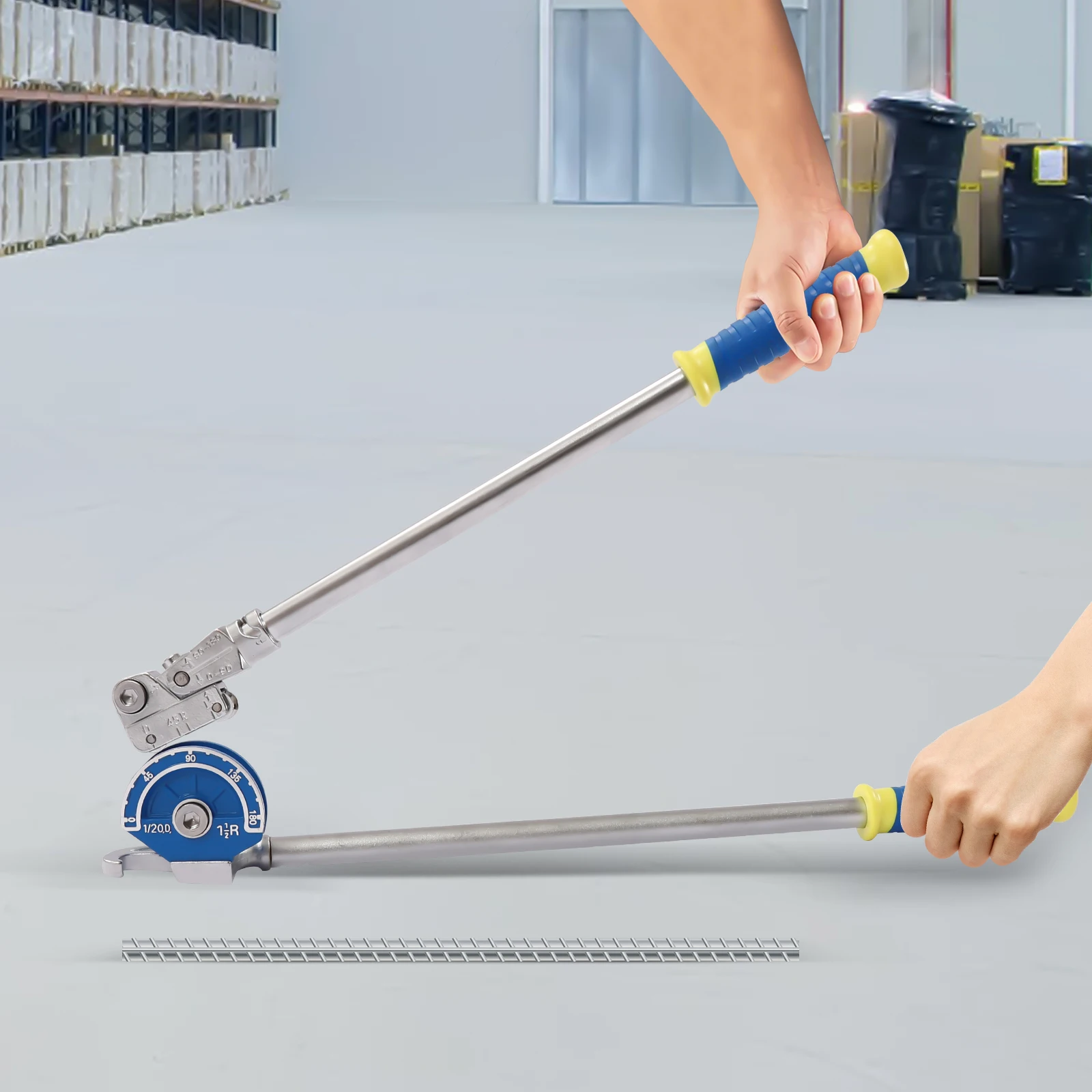 1/2'' Pipe Bending Tool Steel 0~180° Bending Tube Bender W/Anti-skid Handle