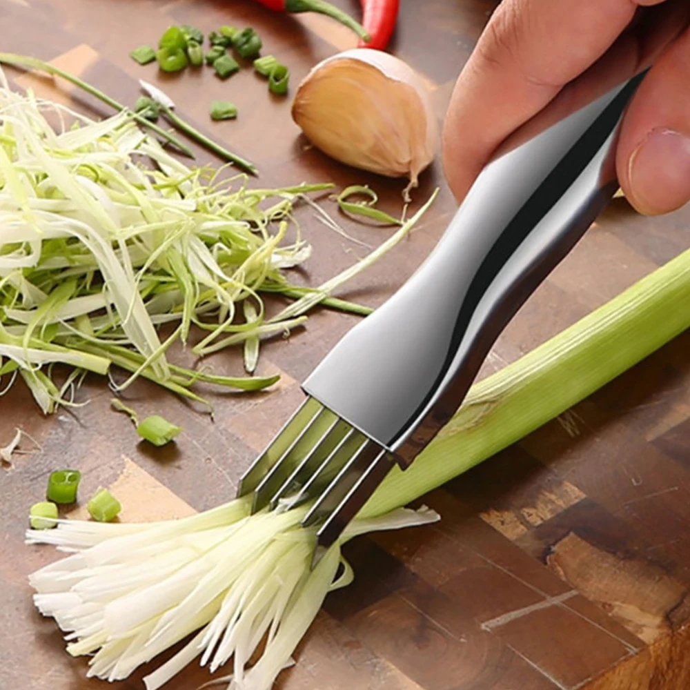 Stainless Steel Chopped Green Onion Knife Onion Knife Vegetable Shredders Slicer Multi-slicer Vegetable Tools Multifunctional