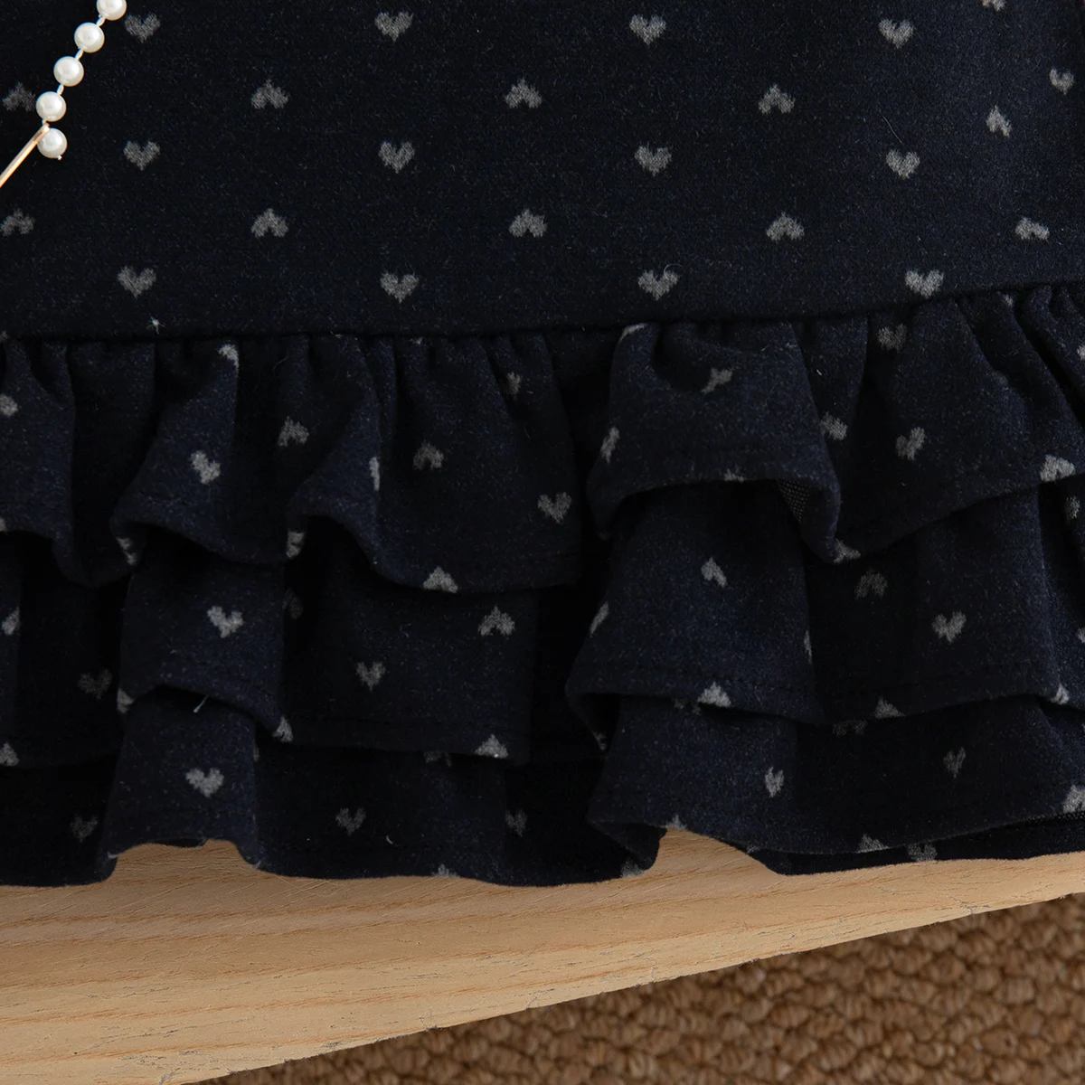Baby-Mädchenkleid Herbst und Winter Baumwolle Vollbedrucktes Langarm-Babykleid Süßes und Niedliches Prinzessinnenkleid Babykleidung – Detail 9